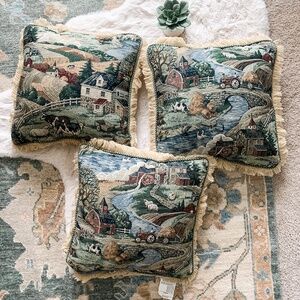 Farmhouse Indoor/Outdoor Pillows- Set of 3